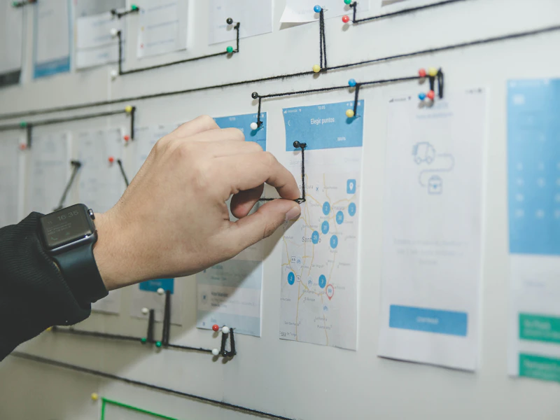 UX discovery — wireframing user flows and defining requirements